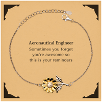 Load image into Gallery viewer, Aeronautical Engineer Sunflower Bracelet - Sometimes You Forget You&#39;re Awesome | Graduation Gift
