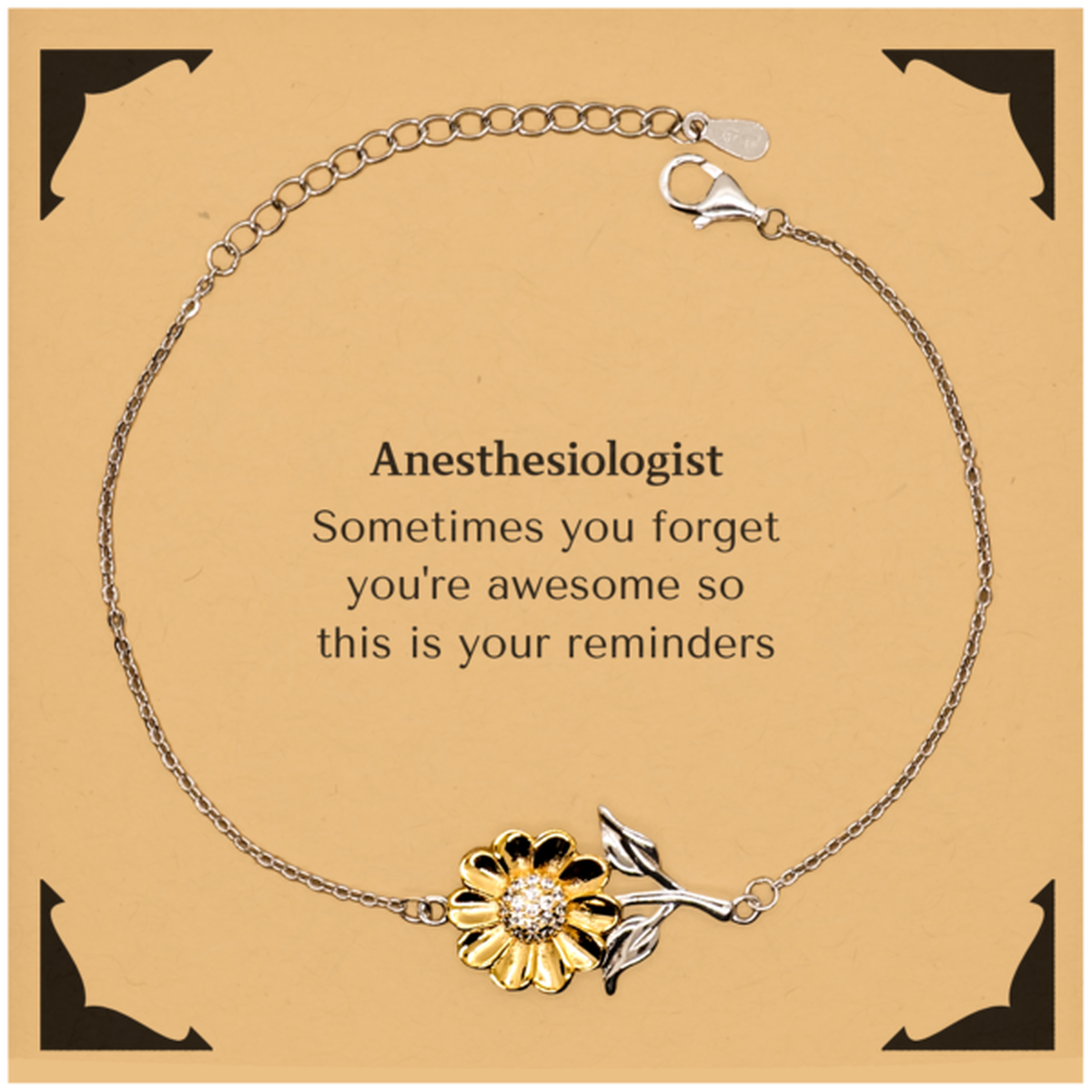 Anesthesiologist Sunflower Bracelet - You're Awesome Reminder | Graduation Christmas Gift