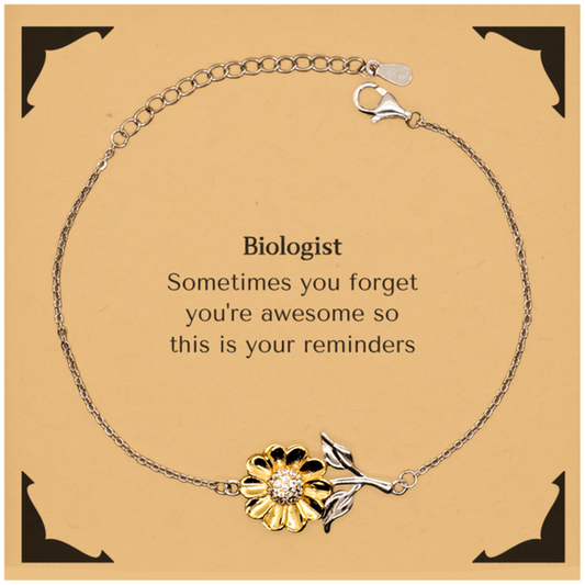 Biologist Sunflower Bracelet - You're Awesome Reminder | Graduation Gift