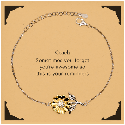 Coach Sunflower Bracelet - Sometimes You Forget You're Awesome | Graduation Gift