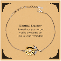 Load image into Gallery viewer, Electrical Engineer Sunflower Bracelet - Sometimes You Forget You&#39;re Awesome | Graduation Gift

