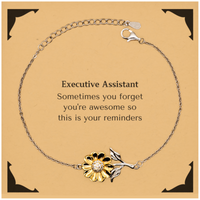 Load image into Gallery viewer, Executive Assistant Sunflower Bracelet - You&#39;re Awesome Reminder | Thoughtful Gift
