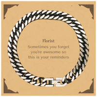 Load image into Gallery viewer, Florist Cuban Link Chain Bracelet - You’re Awesome Reminder | Graduation Gift
