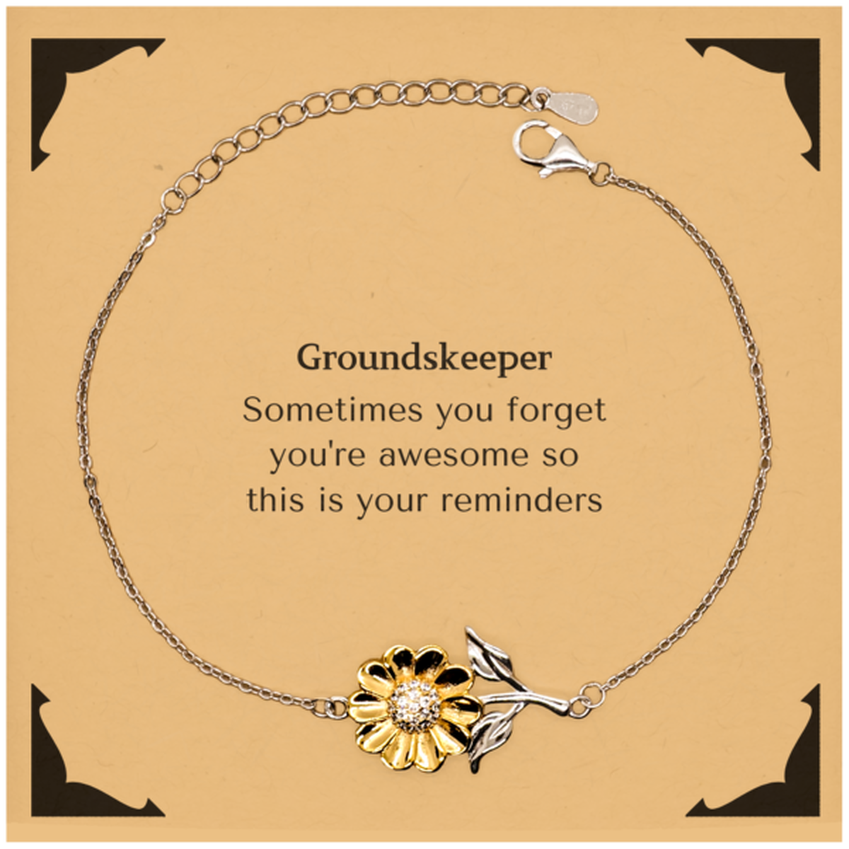 Groundskeeper Sunflower Bracelet - You're Awesome Reminder | Graduation Gift