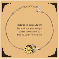 Load image into Gallery viewer, Insurance Sales Agent Sunflower Bracelet - You&#39;re Awesome Reminder | Graduation Birthday Gift
