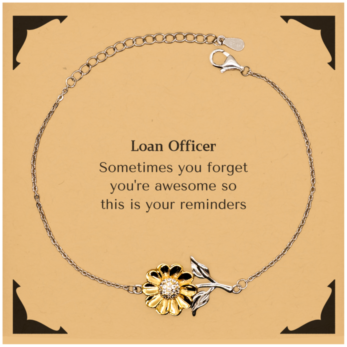 Loan Officer Sunflower Bracelet - You're Awesome Reminder | Graduation Gift