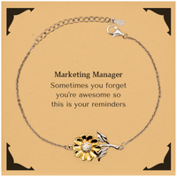 Load image into Gallery viewer, Marketing Manager Sunflower Bracelet - You&#39;re Awesome Reminder | Graduation Gift
