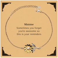 Load image into Gallery viewer, Minister Sunflower Bracelet - You&#39;re Awesome Reminder | Graduation &amp; Birthday Gift
