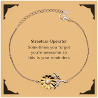 Load image into Gallery viewer, Streetcar Operator Sunflower Bracelet - Inspirational Reminder | Graduation Gift
