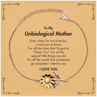 Load image into Gallery viewer, Unbiological Mother Sunflower Bracelet - I Need to Say I LOVE YOU | Birthday &amp; Mother&#39;s Day Gift
