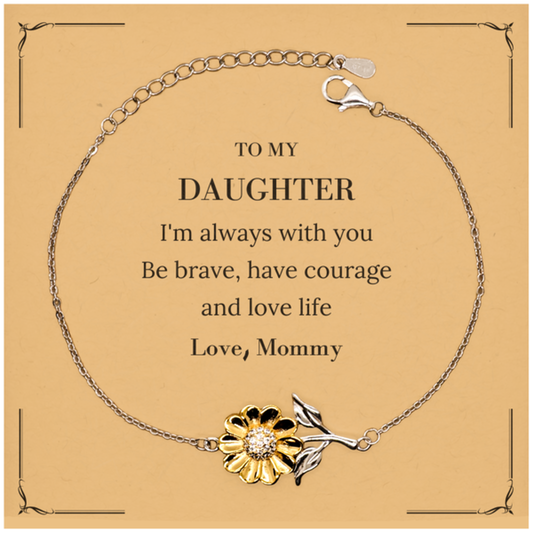 Daughter Sunflower Bracelet - Inspirational Gift | Birthday, Graduation, Christmas
