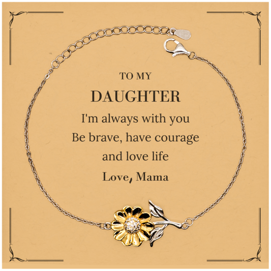 Daughter Sunflower Bracelet - I'm Always With You | Graduation Gift