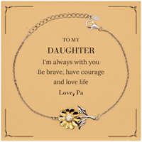Load image into Gallery viewer, Daughter Sunflower Bracelet - I&#39;m Always With You | Inspirational Gift
