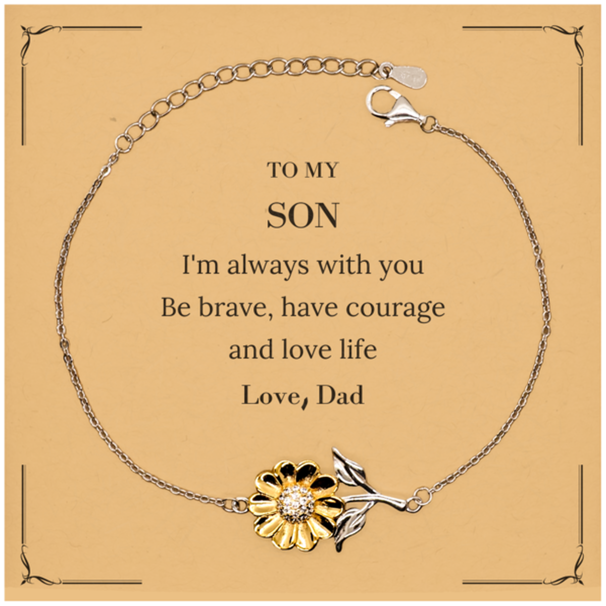 Son Sunflower Bracelet - I'm always with you | Christmas Gift