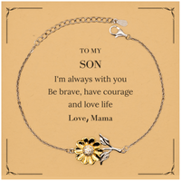 Load image into Gallery viewer, Son Sunflower Bracelet - I'm Always With You | Graduation Gift
