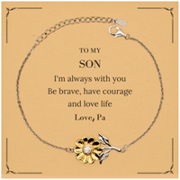 Load image into Gallery viewer, Son Sunflower Bracelet - I&#39;m Always With You | Inspirational Gift

