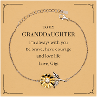 Load image into Gallery viewer, Granddaughter Sunflower Bracelet - Inspirational Gift | Birthday, Graduation, Christmas
