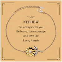 Load image into Gallery viewer, Nephew Sunflower Bracelet - I&#39;m Always With You | Inspirational Gift

