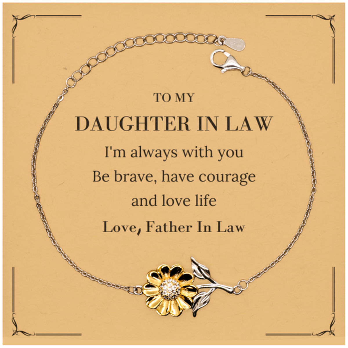 Daughter In Law Sunflower Bracelet - Always With You | Heartfelt Gift