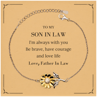 Load image into Gallery viewer, Son In Law Sunflower Bracelet - I&#39;m Always With You | Inspirational Gift
