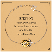 Load image into Gallery viewer, Stepson Sunflower Bracelet - I&#39;m Always With You | Heartfelt Gift
