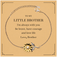 Load image into Gallery viewer, Little Brother Sunflower Bracelet - Be Brave, Have Courage | Christmas Gift
