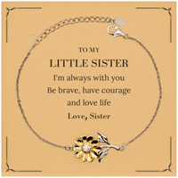 Load image into Gallery viewer, Little Sister Sunflower Bracelet - I&#39;m Always With You | Thoughtful Gift
