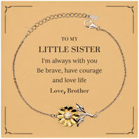 Load image into Gallery viewer, Little Sister Sunflower Bracelet - I&#39;m Always With You | Inspirational Gift
