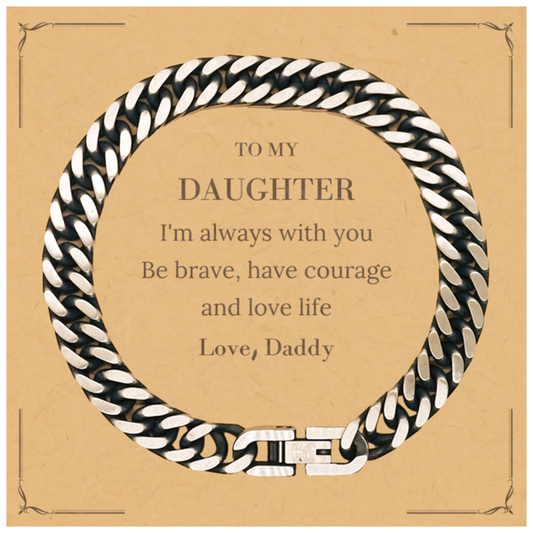 Daughter Cuban Link Bracelet - I'm Always With You | Inspirational Graduation Gift