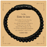 Load image into Gallery viewer, Sister In Law Stone Leather Bracelet - I Love You Message | Birthday Gift
