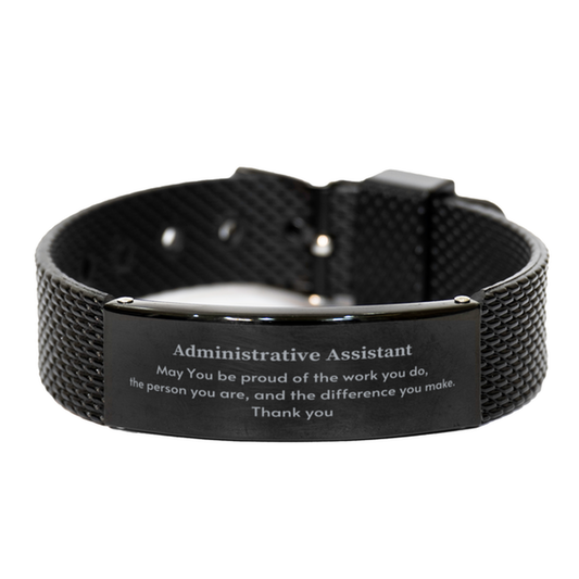 Administrative Assistant Black Shark Bracelet - May You Be Proud | Retirement Gift