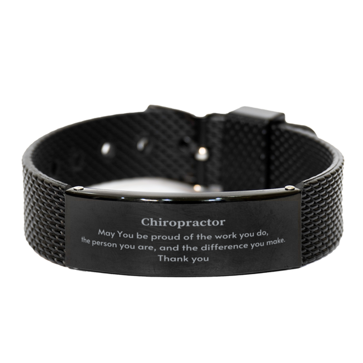 Heartwarming Black Shark Mesh Bracelet Retirement Coworkers Gifts for Chiropractor, Chiropractor May You be proud of the work you do, the person you are Gifts for Boss Men Women Friends