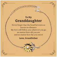 Load image into Gallery viewer, Granddaughter Sunflower Bracelet - Love Across Distance | Birthday &amp; Graduation Gift
