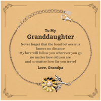 Load image into Gallery viewer, Granddaughter Sunflower Bracelet - Love, Grandpa | Birthday &amp; Graduation Gift
