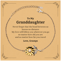 Load image into Gallery viewer, Granddaughter Sunflower Bracelet - Love Across Distances | Birthday Gift
