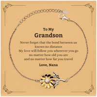 Load image into Gallery viewer, Grandson Sunflower Bracelet - Love, Nana | Birthday &amp; Graduation Gift
