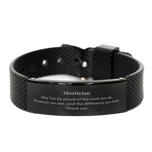 Mortician Black Shark Mesh Bracelet - May You Be Proud | Retirement Gift