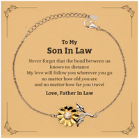 Load image into Gallery viewer, Son In Law Adjustable Sunflower Bracelet - Love, Father In Law | Birthday Gift
