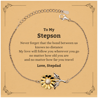 Load image into Gallery viewer, Stepson Sunflower Bracelet - Love Across Distances | Birthday Gift
