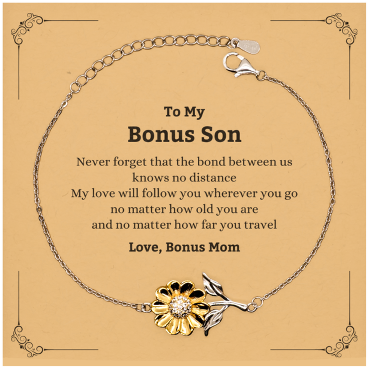 Bonus Son Sunflower Bracelet - Love Between Us | Birthday and Graduation Gift