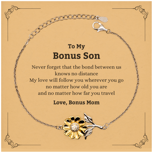 Bonus Son Sunflower Bracelet - Love Between Us | Birthday and Graduation Gift