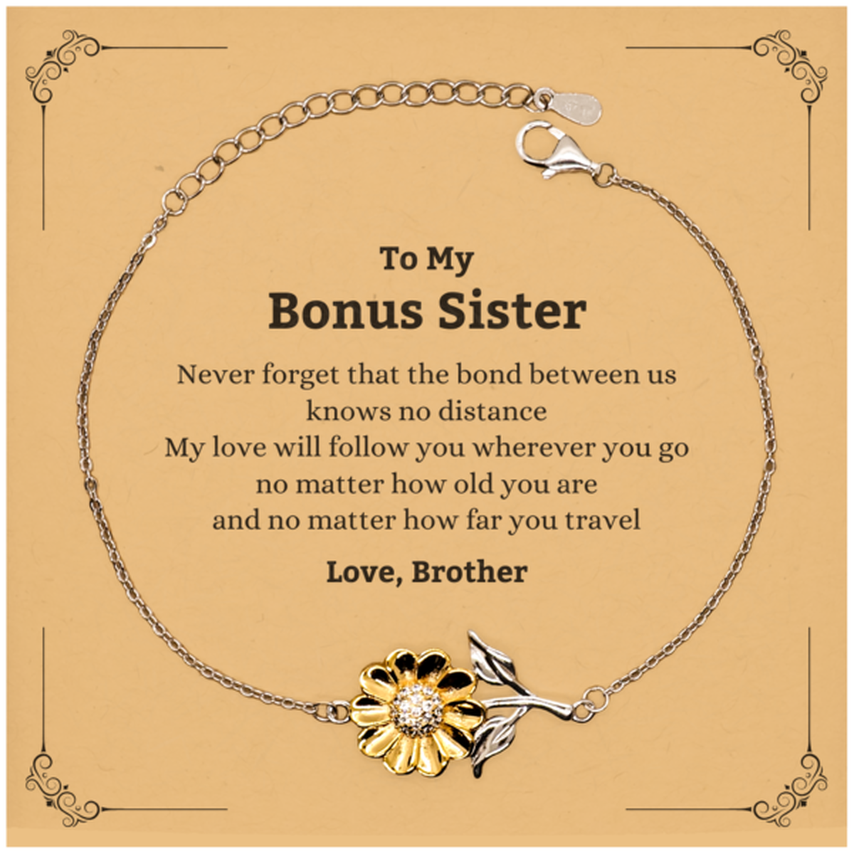 Bonus Sister Sunflower Bracelet - Love Between Us | Birthday Gift