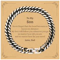 Load image into Gallery viewer, Son Cuban Link Chain Bracelet - Love Between Us | Graduation Gift
