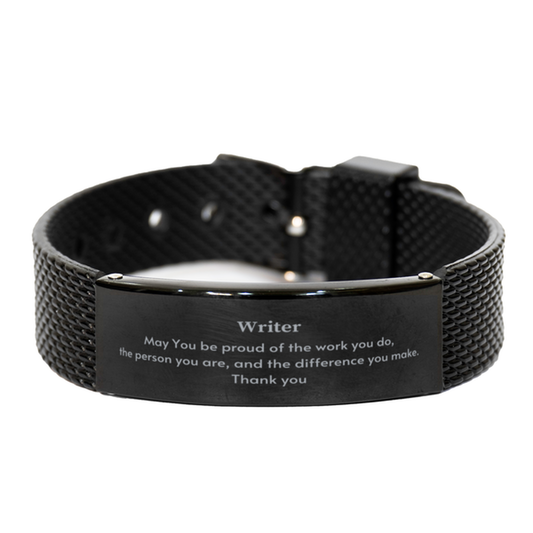 Writer Heartwarming Black Shark Bracelet - Inspirational Message | Retirement Gift