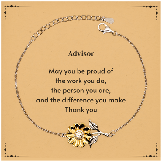 Advisor Sunflower Bracelet - May You Be Proud | Retirement Gift