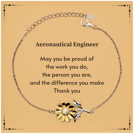 Aeronautical Engineer Sunflower Bracelet - May You Be Proud | Retirement Gift