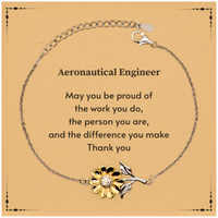 Load image into Gallery viewer, Aeronautical Engineer Sunflower Bracelet - May You Be Proud | Retirement Gift

