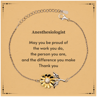 Load image into Gallery viewer, Anesthesiologist Sunflower Bracelet - May You Be Proud | Retirement Gift
