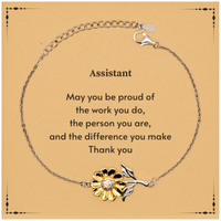 Load image into Gallery viewer, Assistant Sunflower Bracelet - May You Be Proud | Retirement Gift
