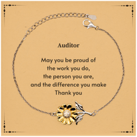 Load image into Gallery viewer, Auditor Sunflower Bracelet - May You Be Proud of Your Work | Retirement Gift
